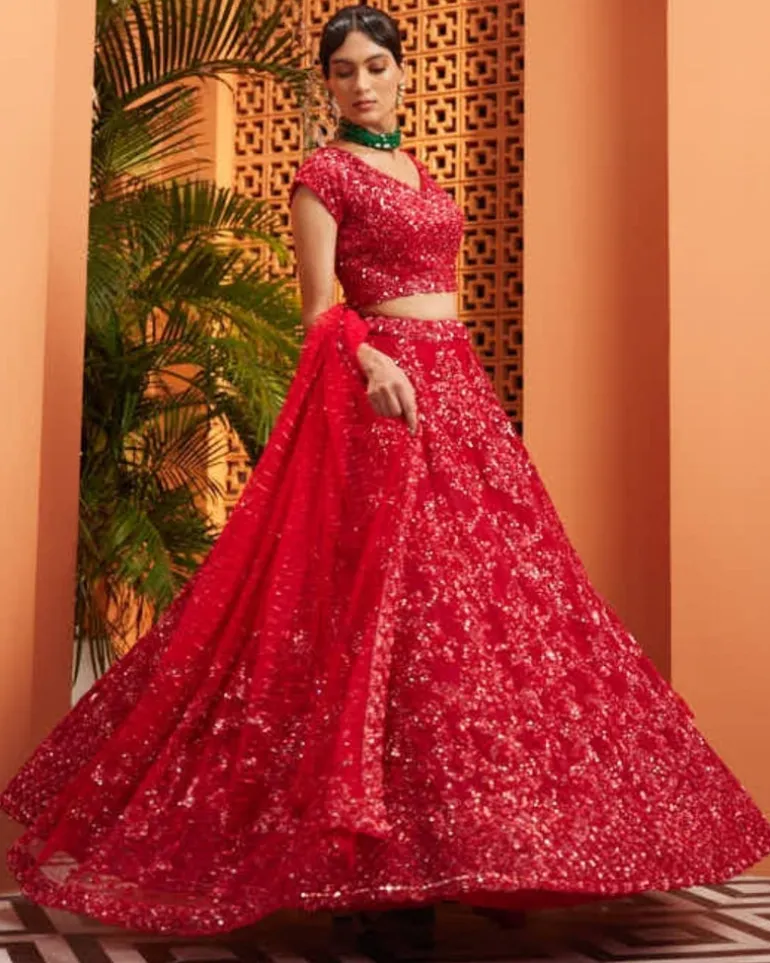 Red Zoya Lehenga Set
