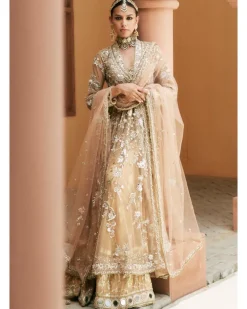 Regal Gold Hued Angrakha Set
