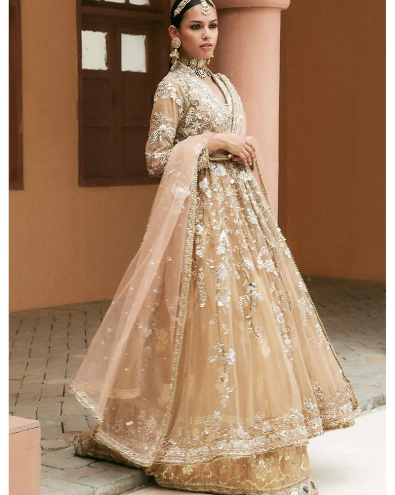 Regal Gold Hued Angrakha Set