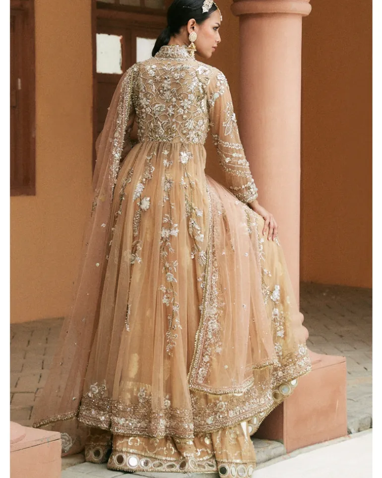 Regal Gold Hued Angrakha Set