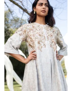 Resham And Bead Work Jacket Set