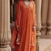 Resplendent Orange Anarkali Set