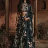 Romantic Mermaid Fit Roop Flip Bird Print Lehenga Set