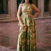 Roop Flip Bird Print Peplum Set