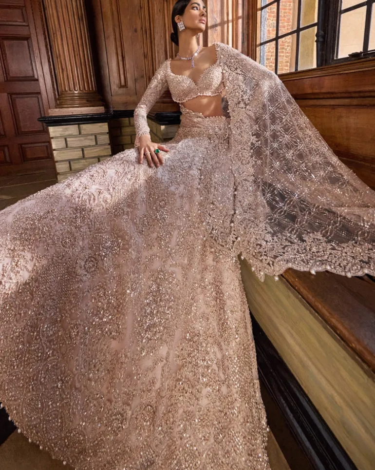 Rose Gold Lehenga Set