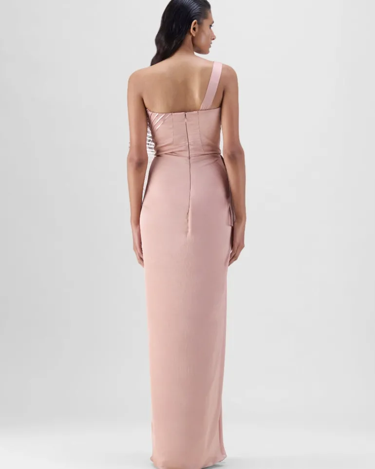 Rose Metallic Sun Ray Gown