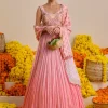 Rose Pink Embroidered Lehenga Set
