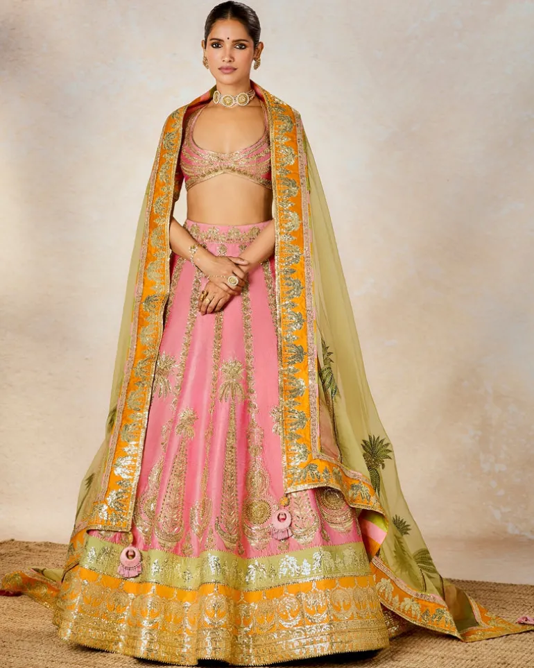 Rose Thandai Lehenga Set