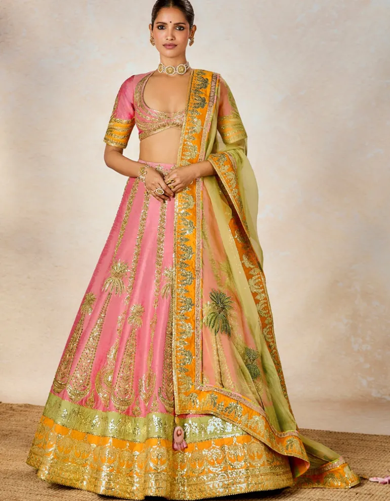 Rose Thandai Lehenga Set