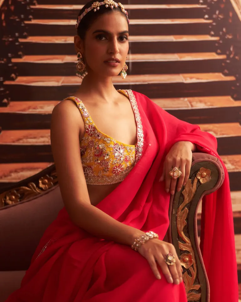 Ruby Sari Set