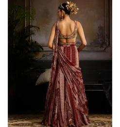 Ruby Siren Sari Set