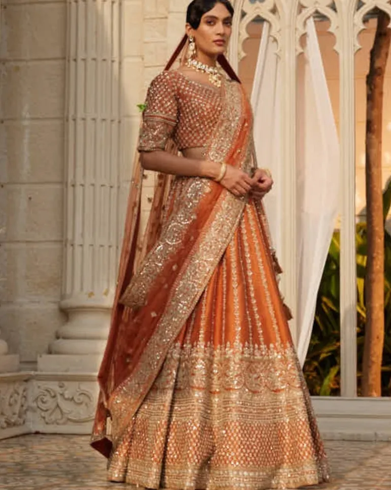 Rust Aster Lehenga Set