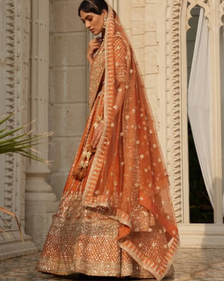 Rust Aster Lehenga Set