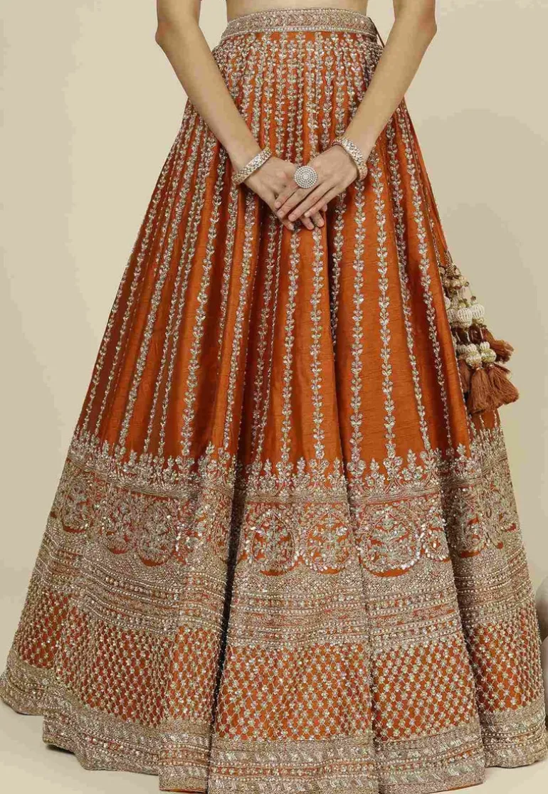 Rust Aster Lehenga Set