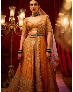 Rust Shehnai Lehenga Set