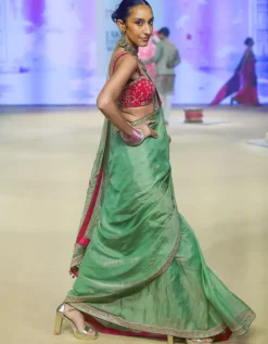 Sage Green Classic Tissue Sari