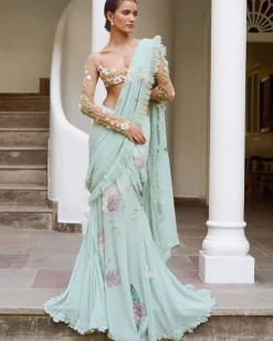 Sage Sari Set