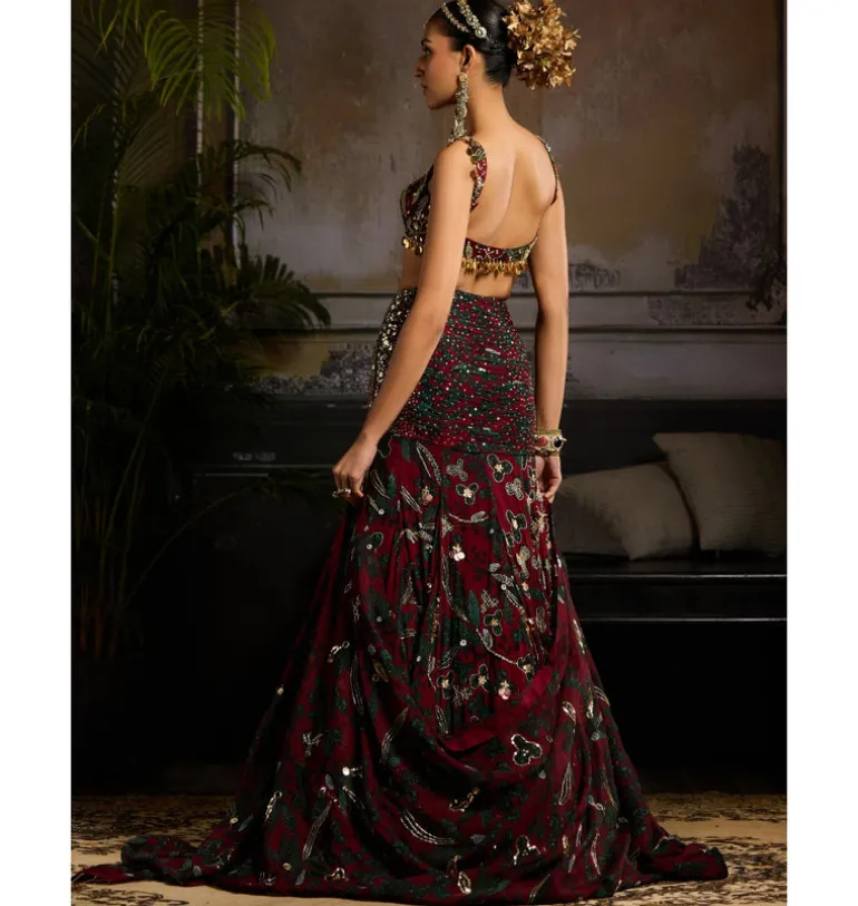 Scarlet Desire Lehenga Set