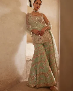 Sea Green Lavishka Sharara Set