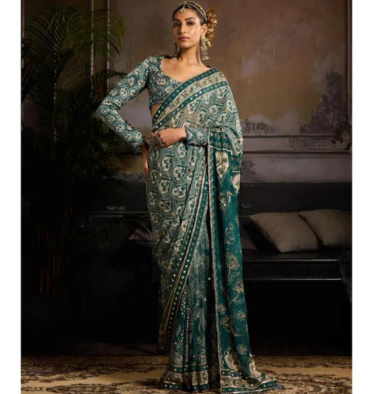 Serene Tide Pre-Stitched Sari