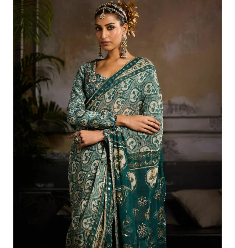 Serene Tide Pre-Stitched Sari
