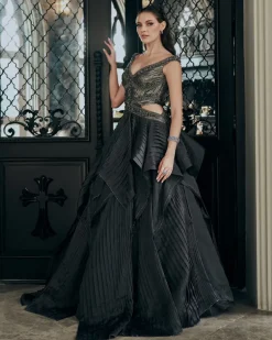 Shadow Dance Gown With Zardosi Embroidery