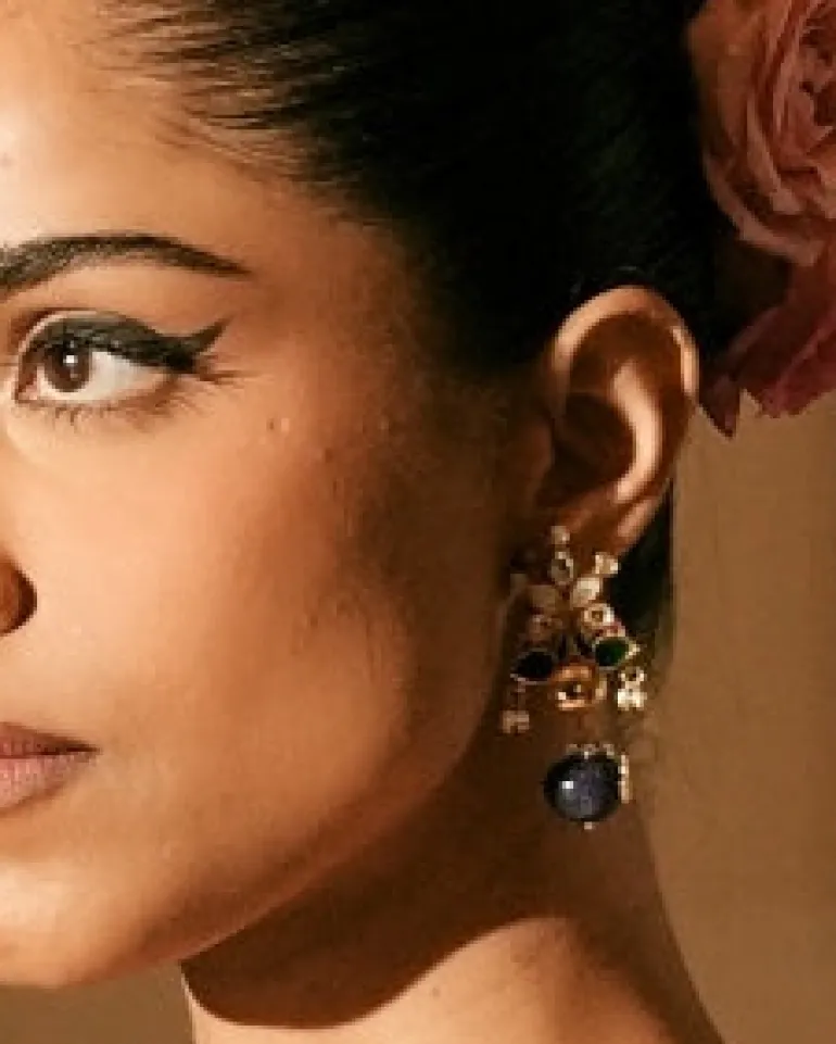 Shakti Multicolour Kundan Earrings