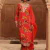 Sindoori Pine Print Kurta Set