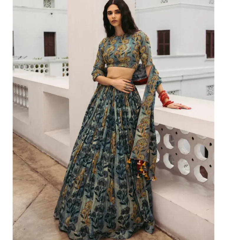 Sitara Crop Top Skirt Set