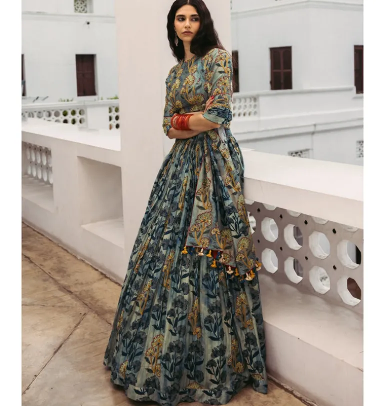 Sitara Crop Top Skirt Set