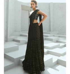 Sky Pre-Drape Sari Set