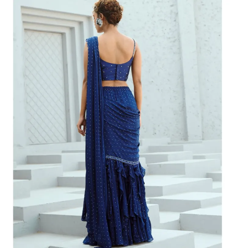 Stella Pre Drape Sari Set