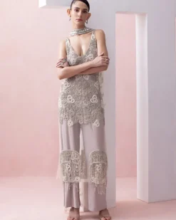 Stone Floral Tunic with Pants
