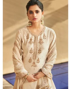 Sucha Ekru Aurum Sharara Set