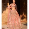 Sun Kissed Coral Organza Lehenga Set