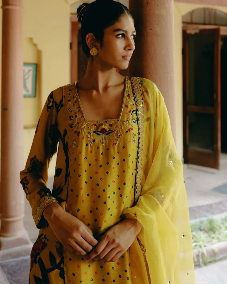 Sunflower Yellow Kurta Set