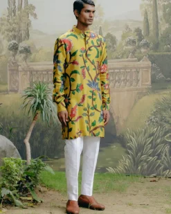 Sunflower Yellow Printed Kurta Set