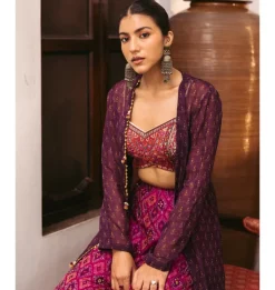 Suni Crop Top Cape Set