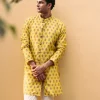 Sunshine Yellow Printed Button Down Kurta Set