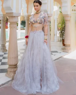 Supernova Lilac Bridal Lehenga