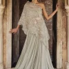 Swirly Wrap Stole Bandeau Lehenga Set
