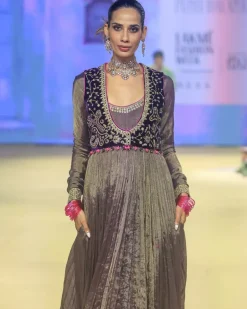 The Baigani Koti Anarkali Set