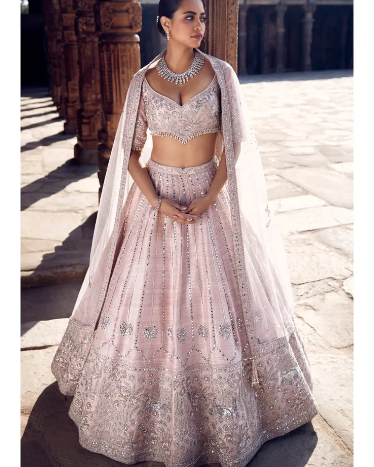 The Blush Tulip Sheesha Gota Lehenga