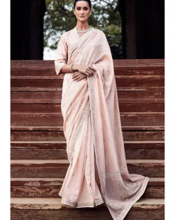 The Gulabi Kachi Kora Dori Maharani Gayatri Sari