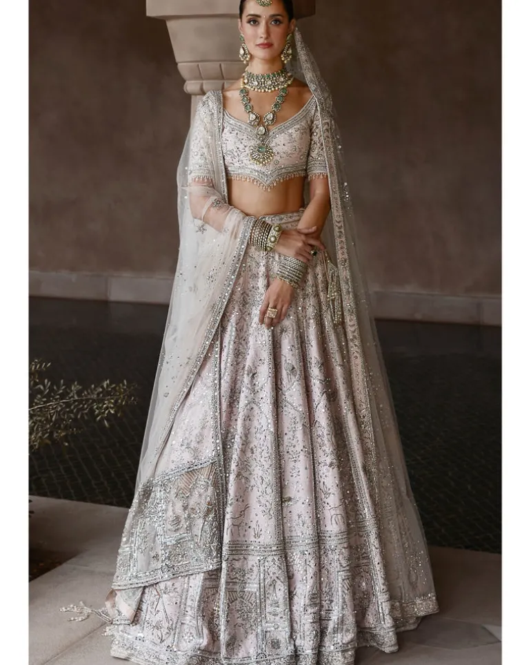 The Japanese Pink Royal Masai Holy Trinity Lehenga Set