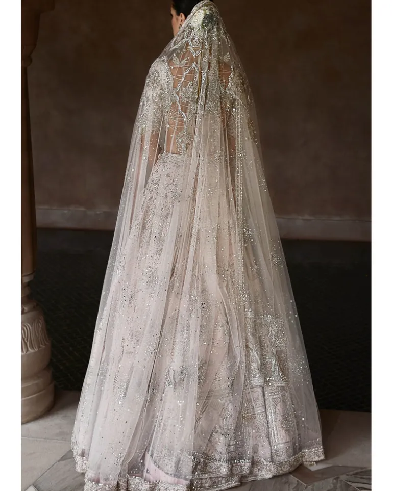 The Japanese Pink Royal Masai Holy Trinity Lehenga Set