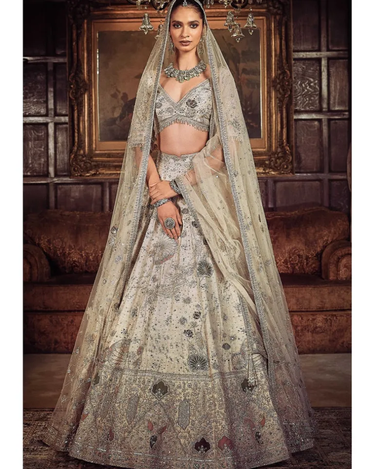 The Kamalbagh Aurum Ekru Lehenga Set