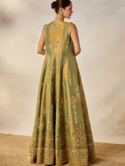 The Kesar Varak Long Jacket Lehenga Set