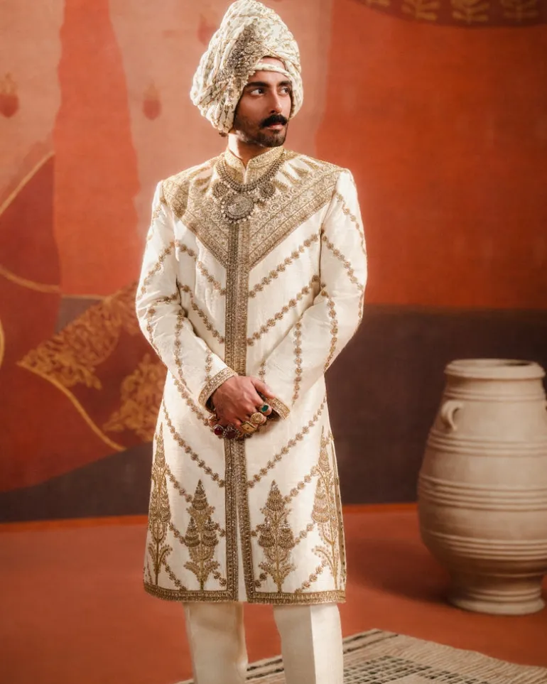 The Malai Burfi Sherwani Set