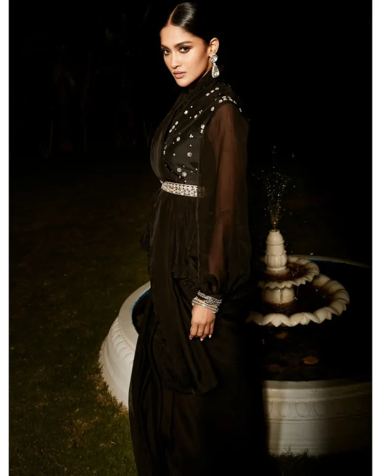 The Midnight In Rome Peplum Sari